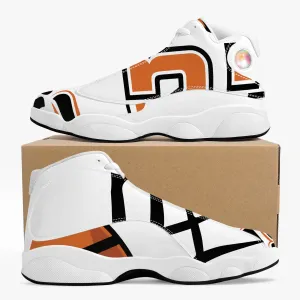 243. High-Top Leather Basketball Sneakers - White