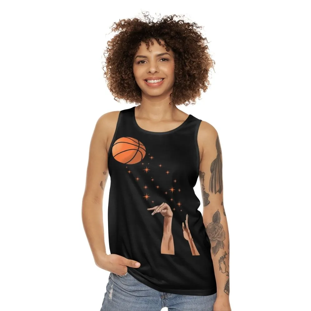 3 Point Unisex Basketball Tank Top