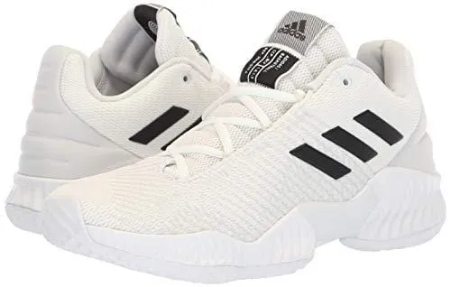 adidas Men's Pro Bounce 2018 Low Basketball Shoe, Black/Crystal White, 11 M US