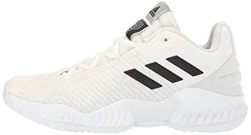 adidas Men's Pro Bounce 2018 Low Basketball Shoe, Black/Crystal White, 11 M US