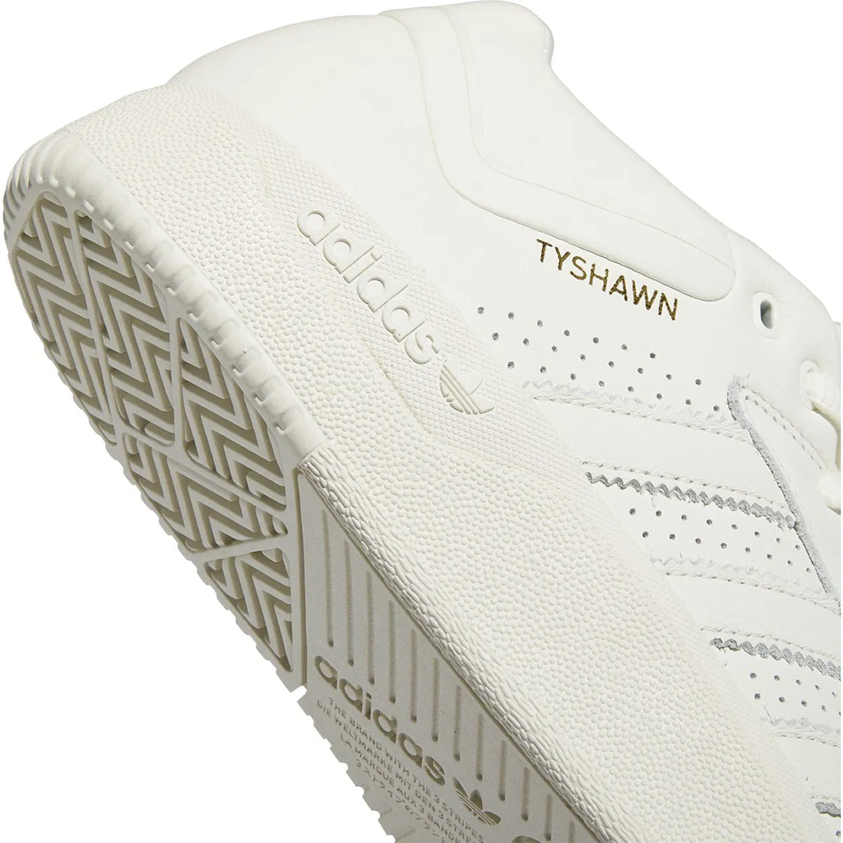 Adidas Tyshawn Skate Shoe - Ivory/Ivory/Bluebird