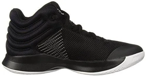 adidas Unisex Pro Spark 2018 Basketball Shoe, Black/White/Grey, 4 M US Big Kid