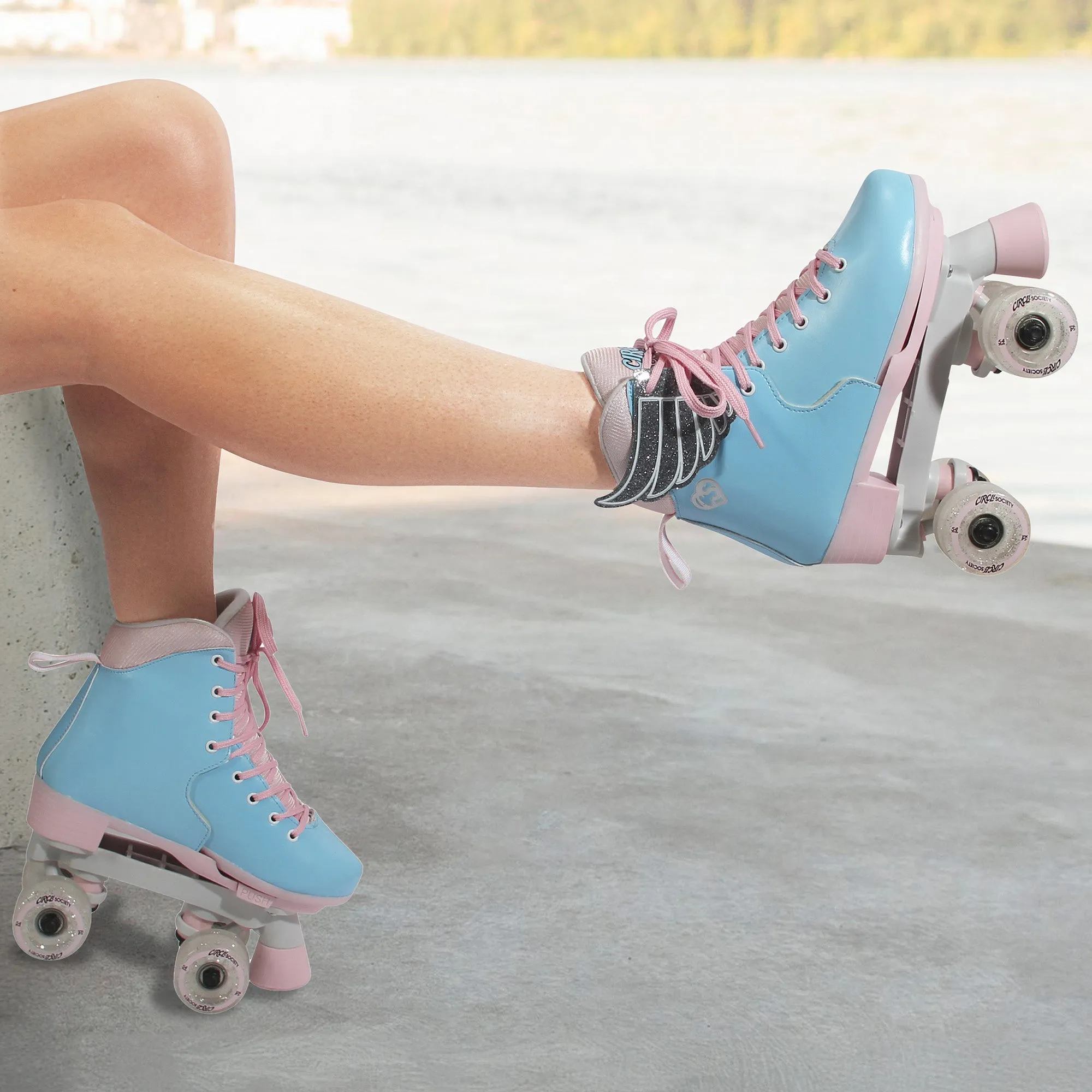 Adjustable Kids Roller Skates by Circle Society | Cotton Candy