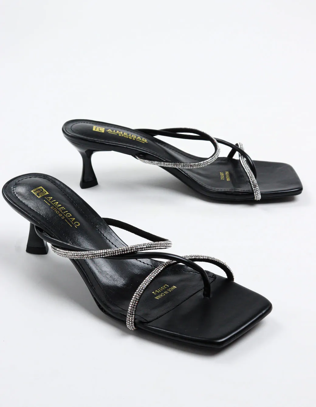 Aimeigao - Women's Diamond Embellished Mules