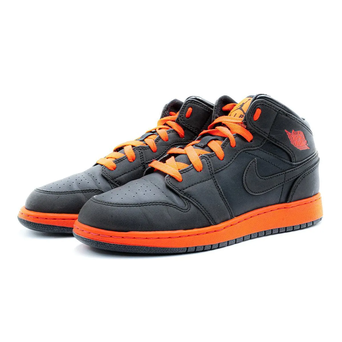 Air Jordan 1 High-Top Sneakers Leather Black Colour For Women
