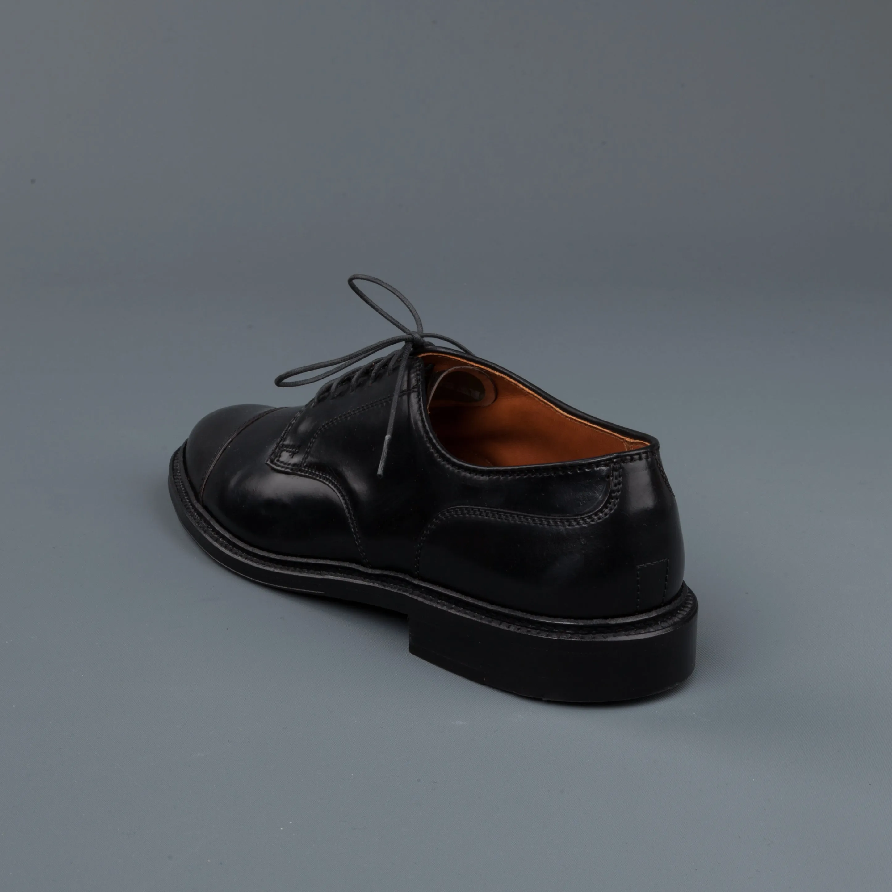 Alden x Frans Boone exclusive unlined captoe in black cordovan