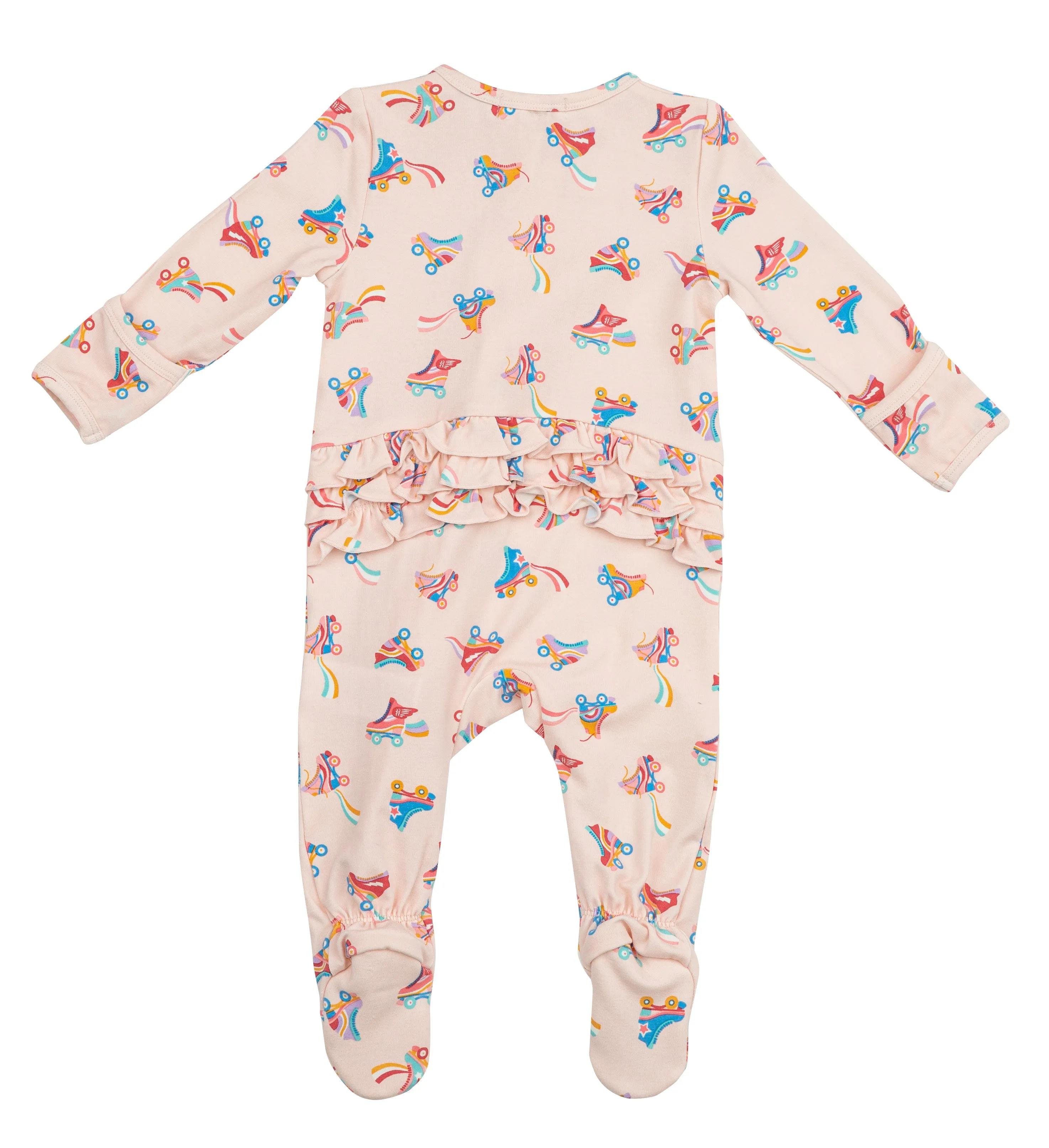 Angel Dear Roller Skates Bamboo Ruffle Footie with Zipper
