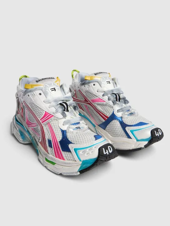 Balenciaga   60mm Runner rubber &amp; mesh sneakers 
