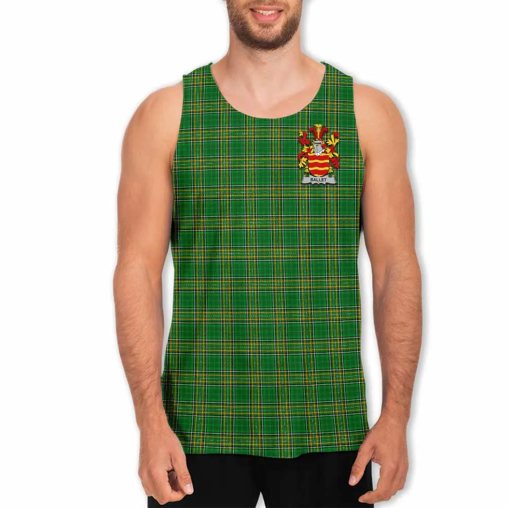 Ballet Irish Clan Tartan Men's Tank Top with Coat of Arms
