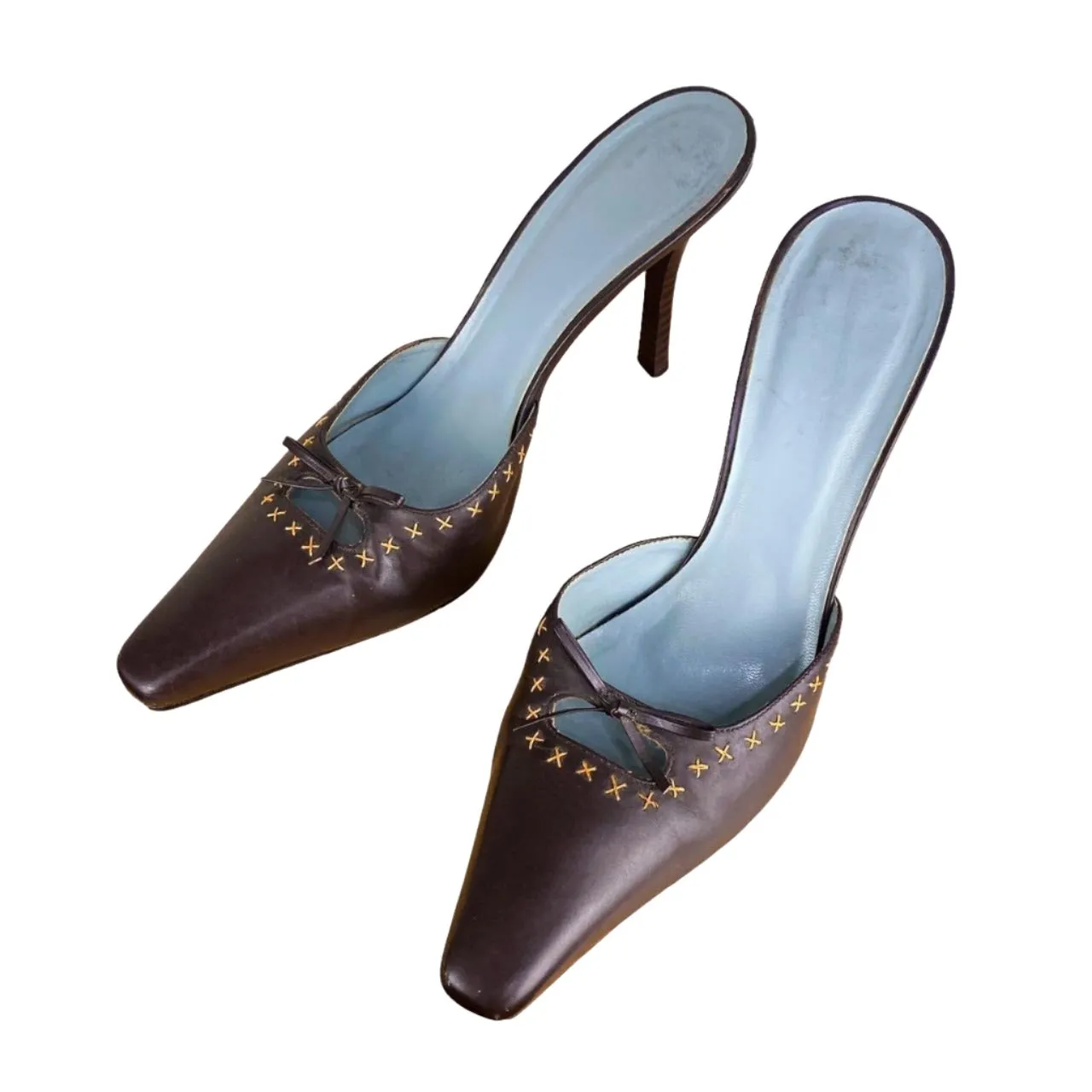 BCBG Vintage Leather Bow Pumps (9)