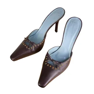 BCBG Vintage Leather Bow Pumps (9)