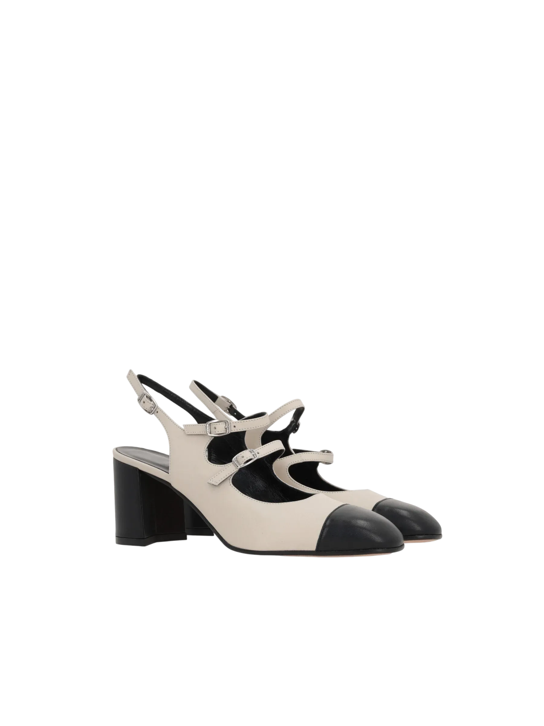 Bicolor Nappa Mary-Jane Slingbacks