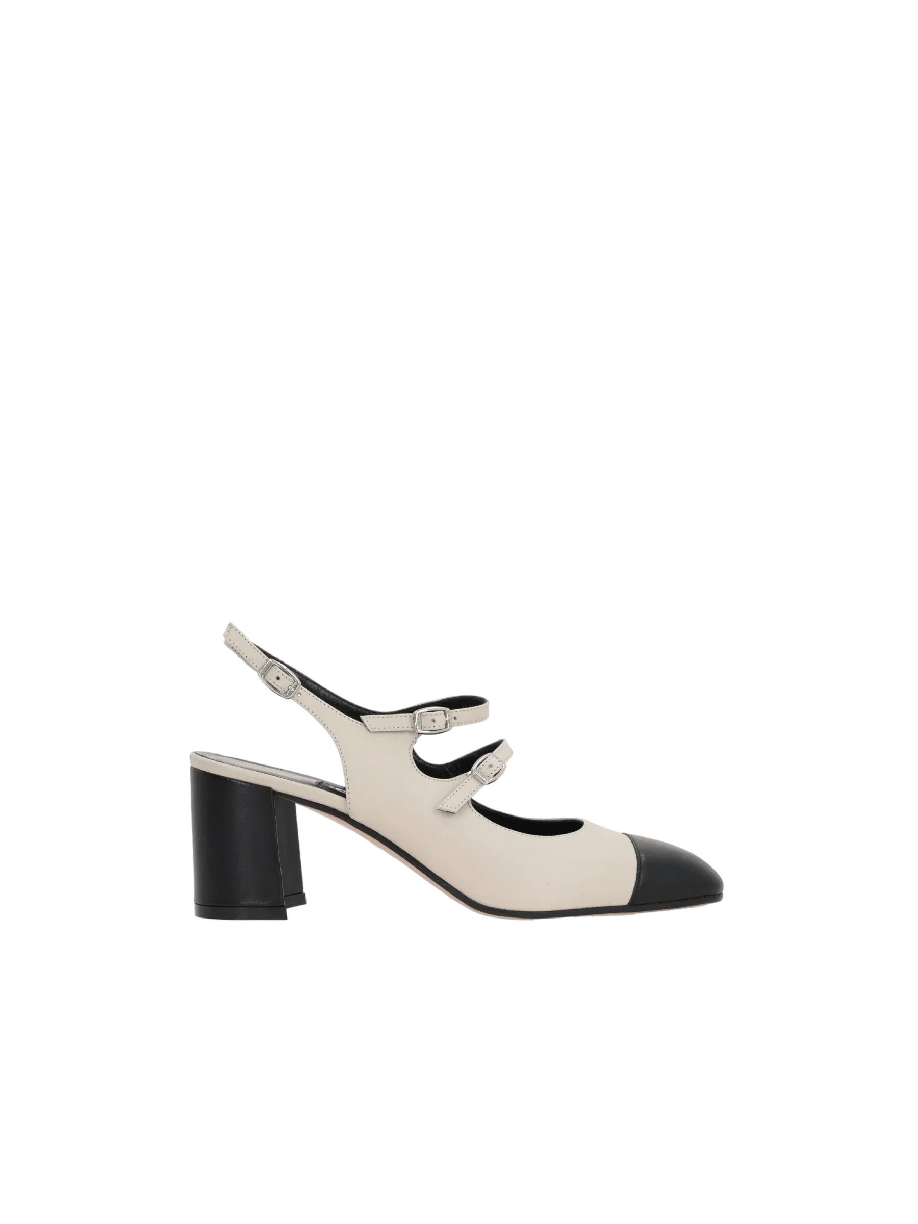 Bicolor Nappa Mary-Jane Slingbacks