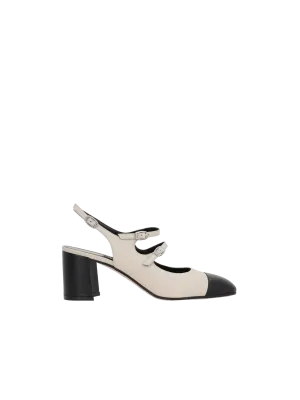 Bicolor Nappa Mary-Jane Slingbacks