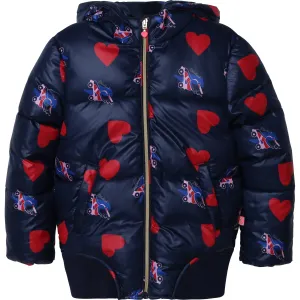 Blue Hooded Puff Jacket