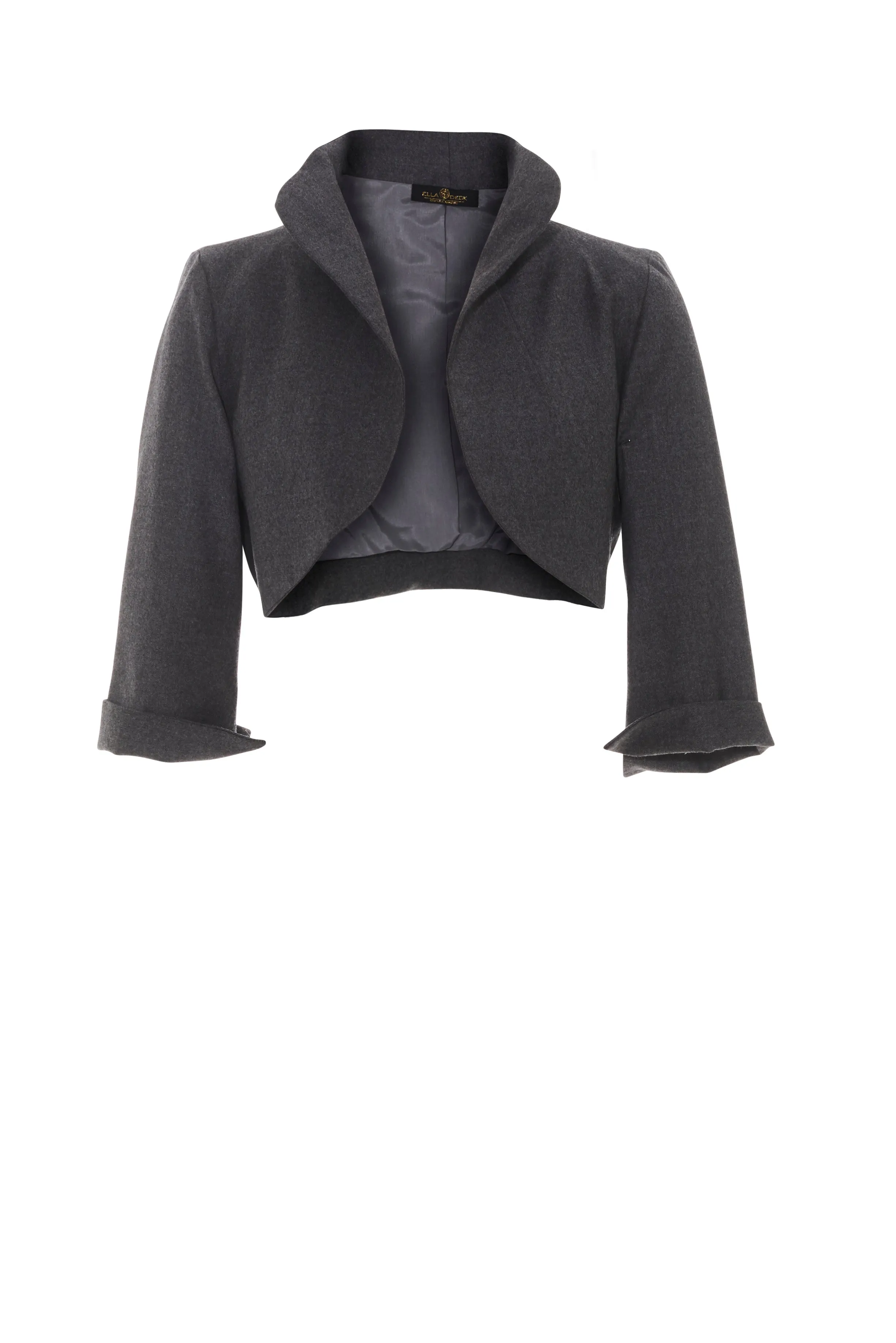 Bolerojacke mit 3/4 Arm aus Wolle