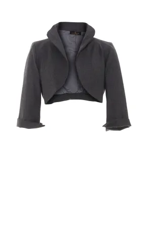 Bolerojacke mit 3/4 Arm aus Wolle