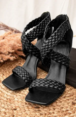 Braided Heels Black