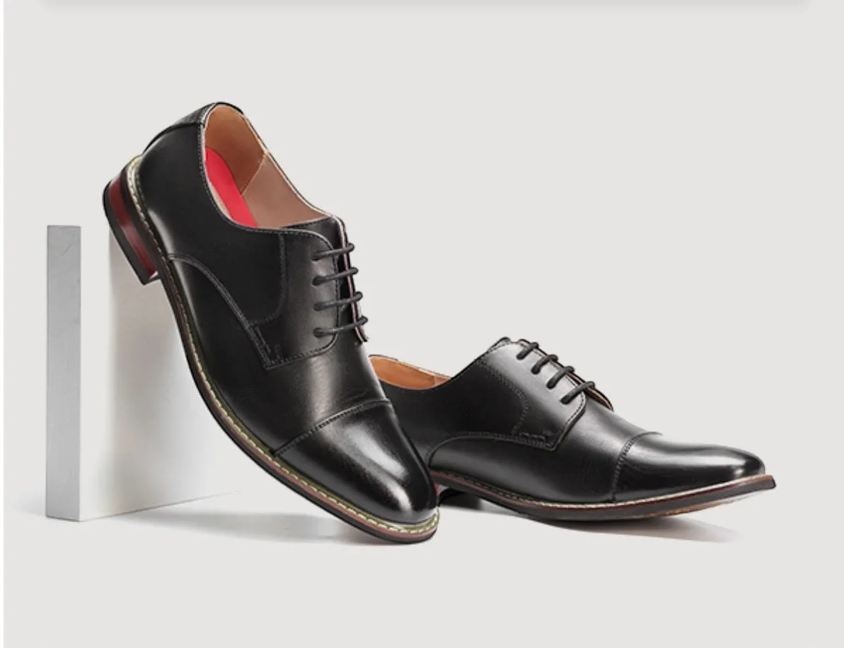 Bruno Marc Men's Classic Cap-Toe Formal Oxford Shoes 10 Black