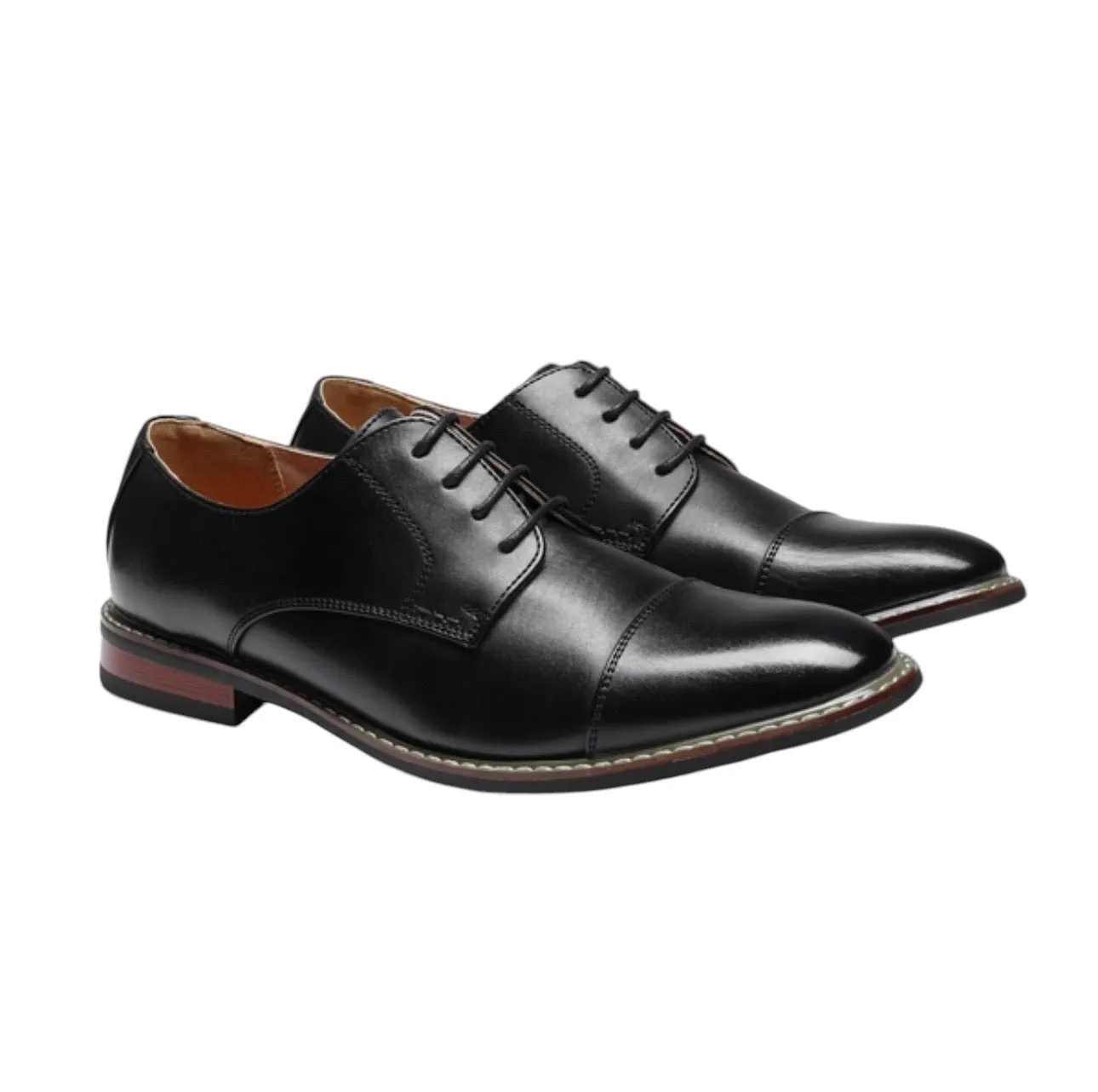 Bruno Marc Men's Classic Cap-Toe Formal Oxford Shoes 10 Black