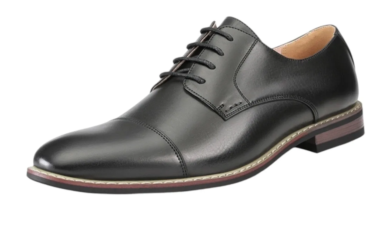 Bruno Marc Men's Classic Cap-Toe Formal Oxford Shoes 10 Black