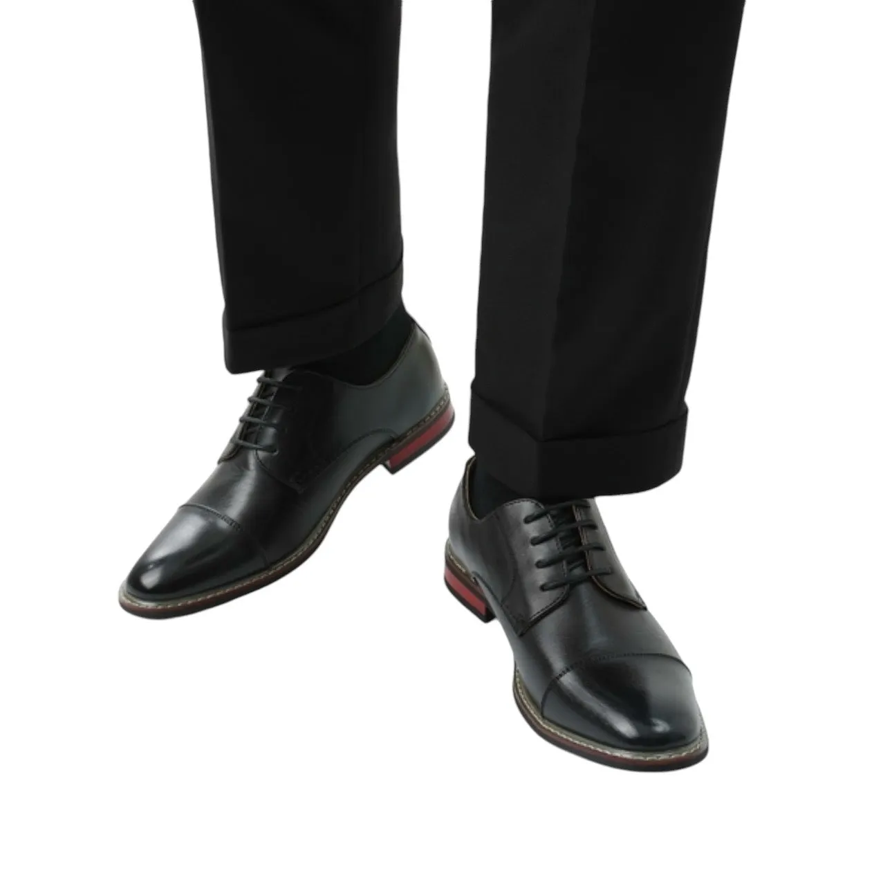 Bruno Marc Men's Classic Cap-Toe Formal Oxford Shoes 10 Black