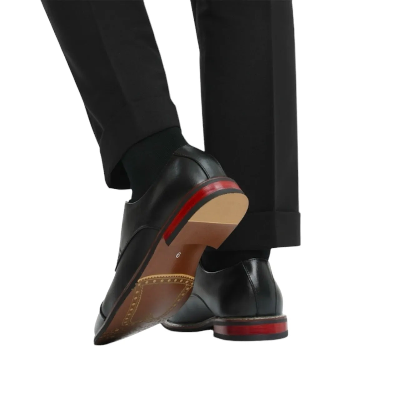 Bruno Marc Men's Classic Cap-Toe Formal Oxford Shoes 10 Black