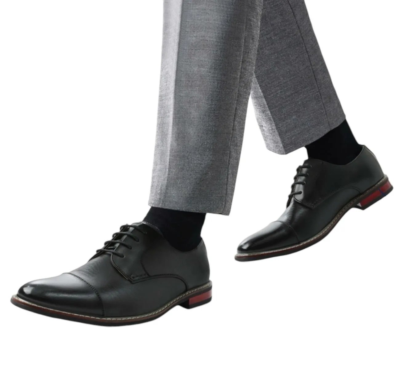 Bruno Marc Men's Classic Cap-Toe Formal Oxford Shoes 10 Black