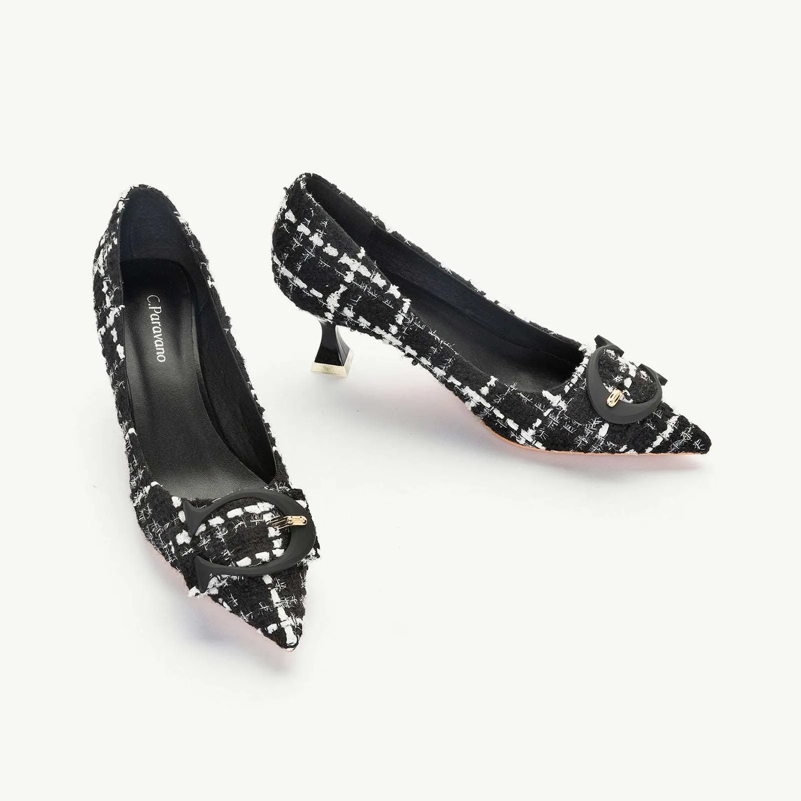 C Buckle Tweed Pumps (Olivia)