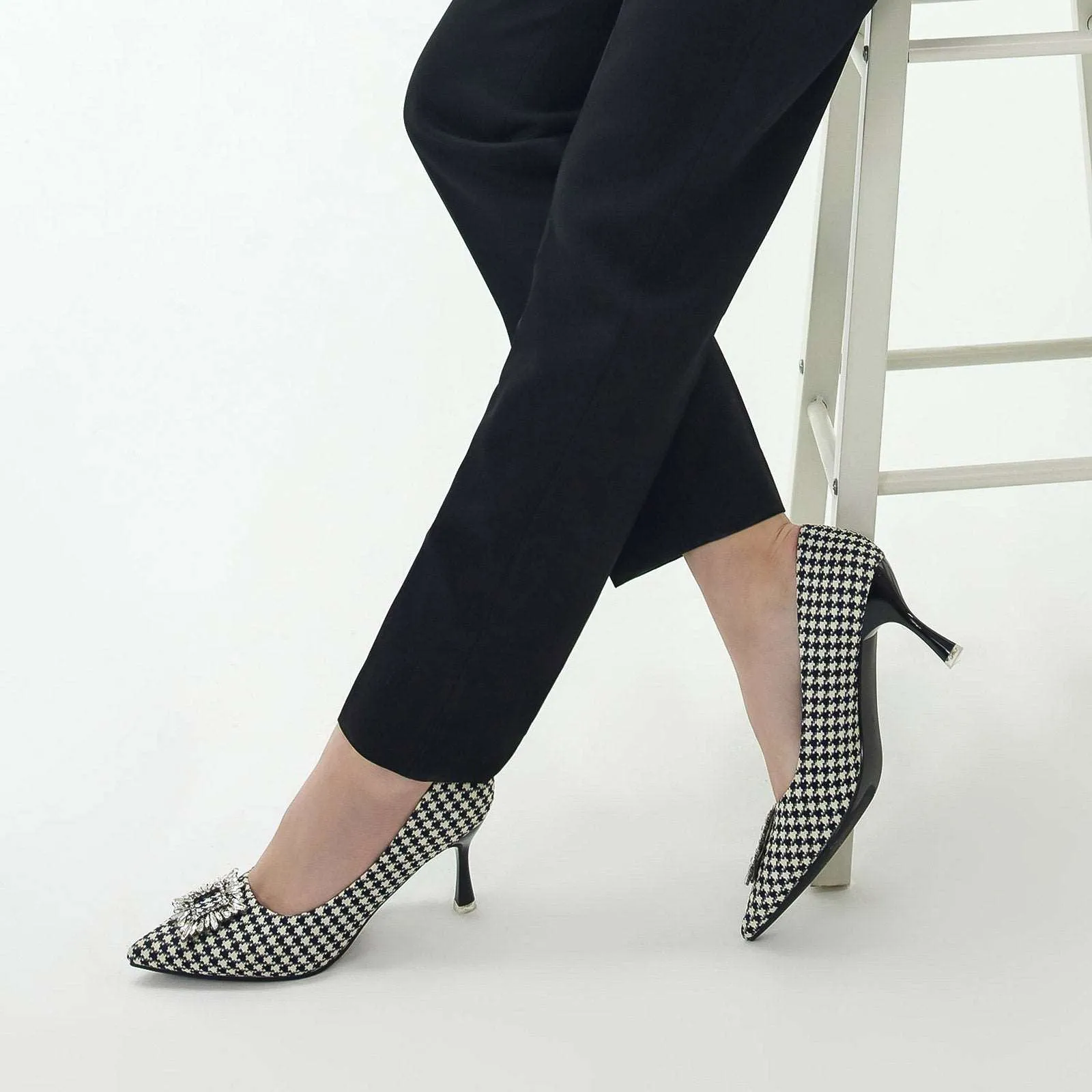 C Buckle Tweed Pumps (Olivia)
