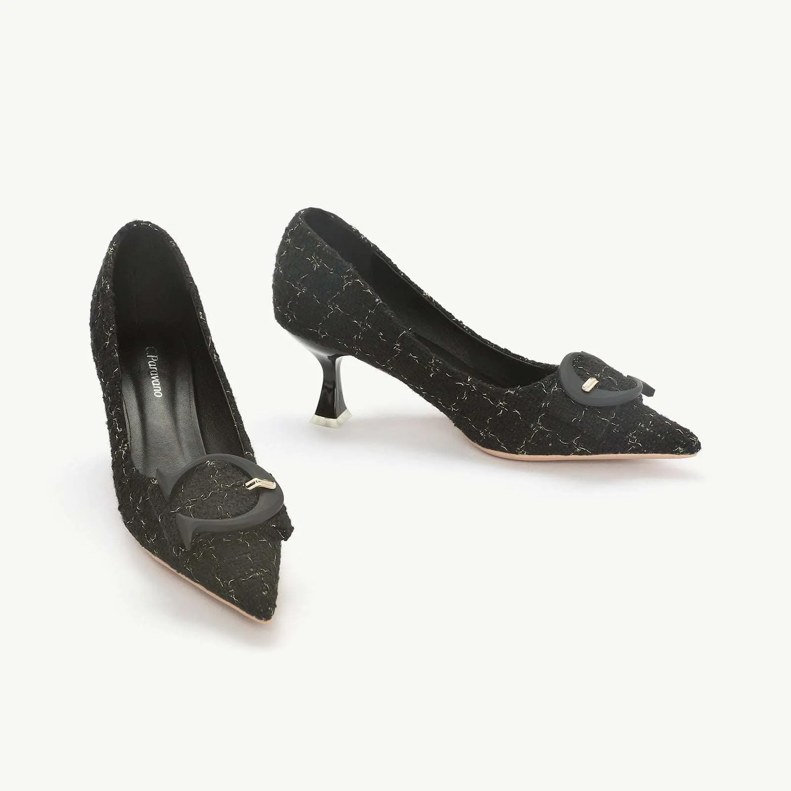 C Buckle Tweed Pumps (Olivia)