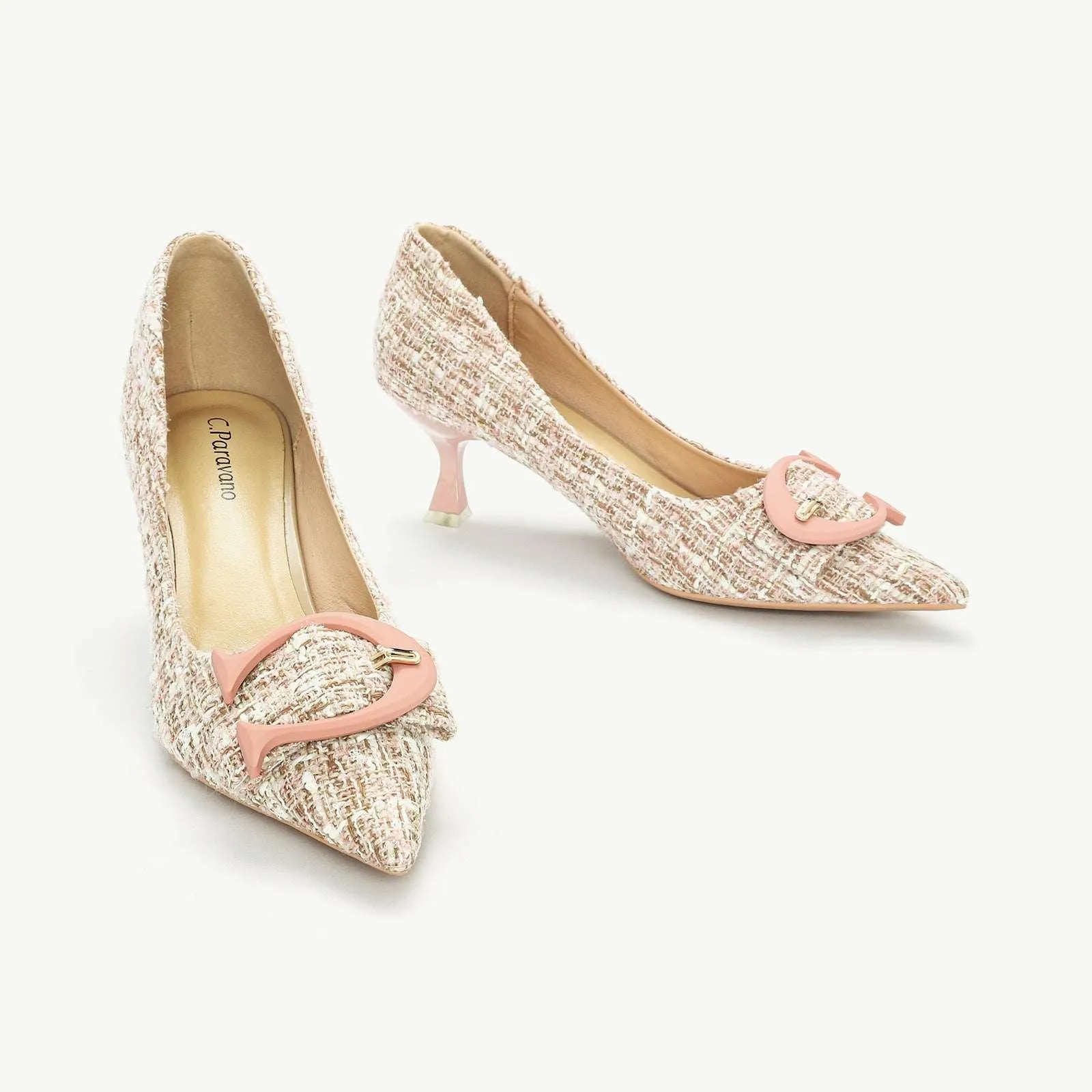 C Buckle Tweed Pumps (Olivia)