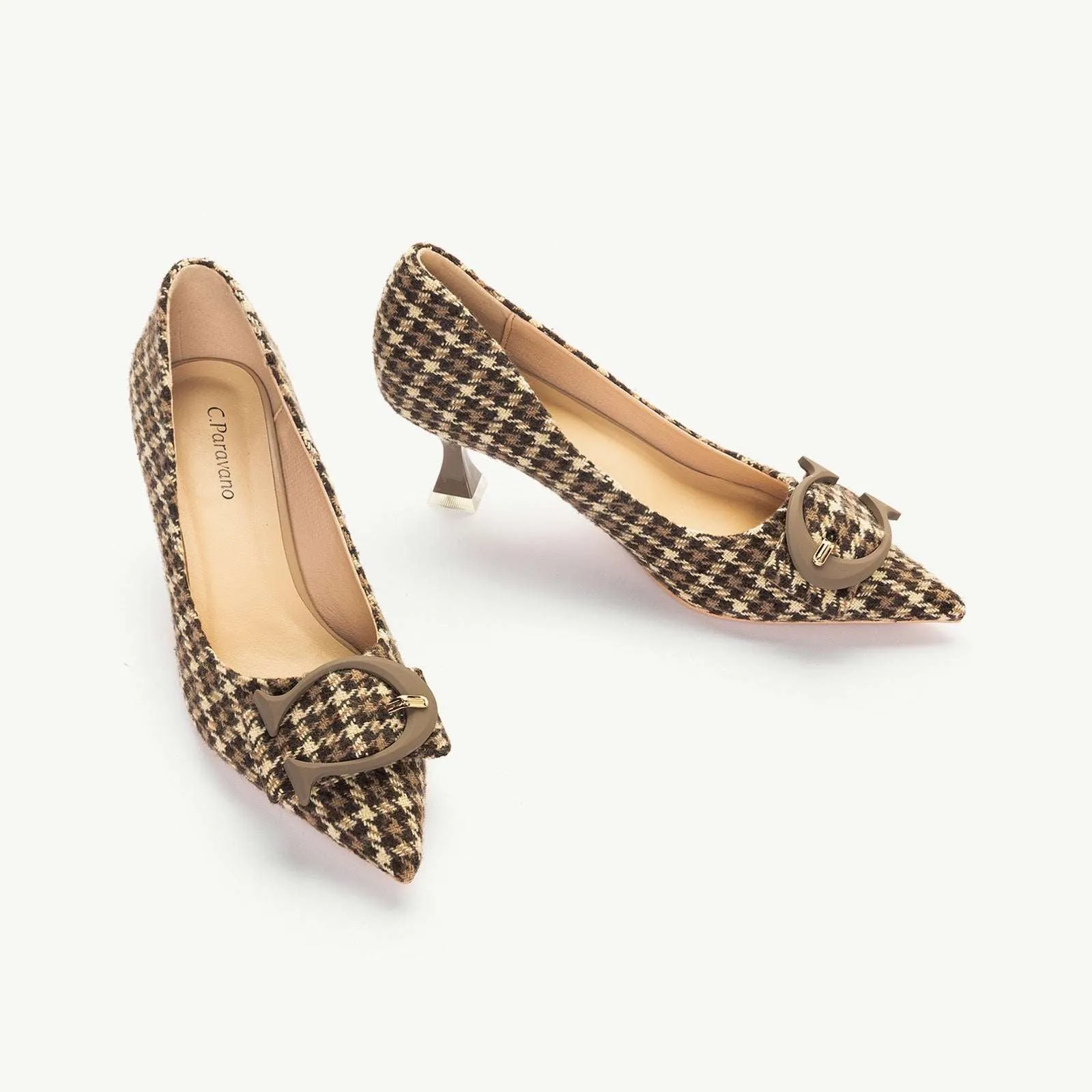 C Buckle Tweed Pumps (Olivia)