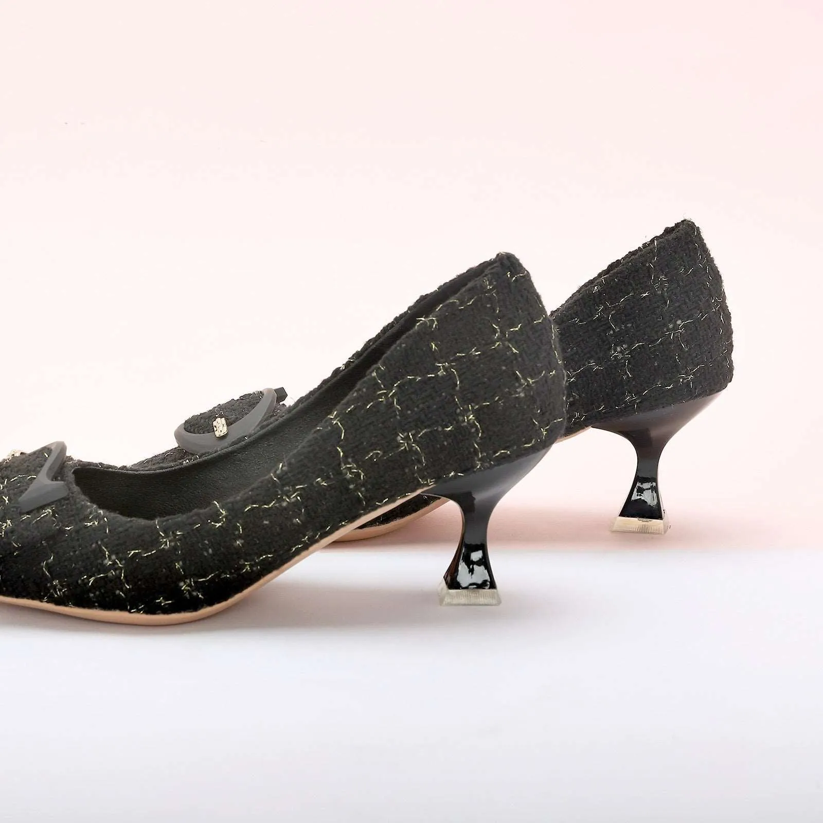C Buckle Tweed Pumps (Olivia)