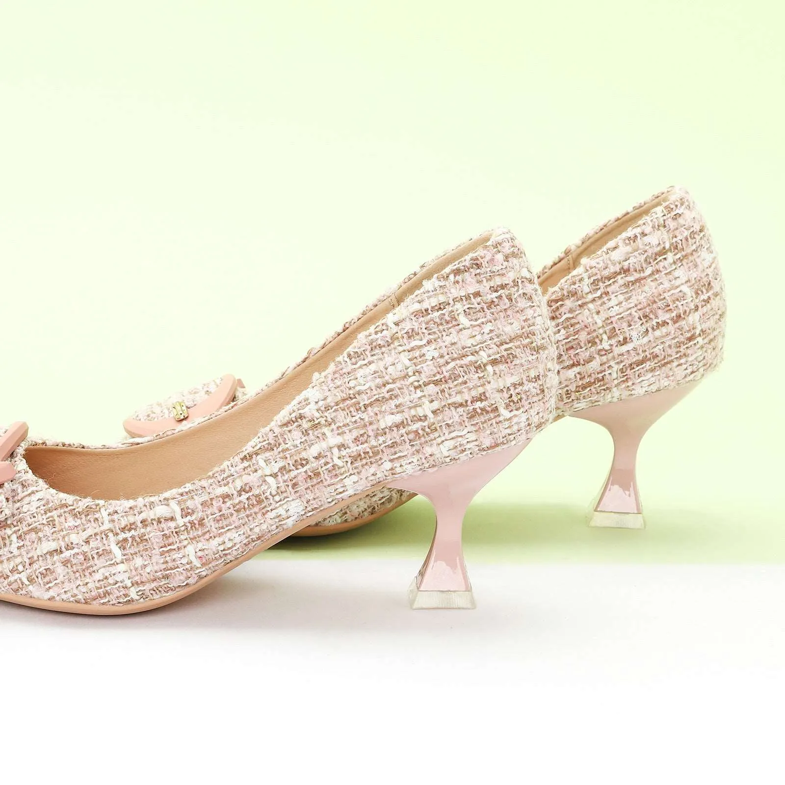C Buckle Tweed Pumps (Olivia)
