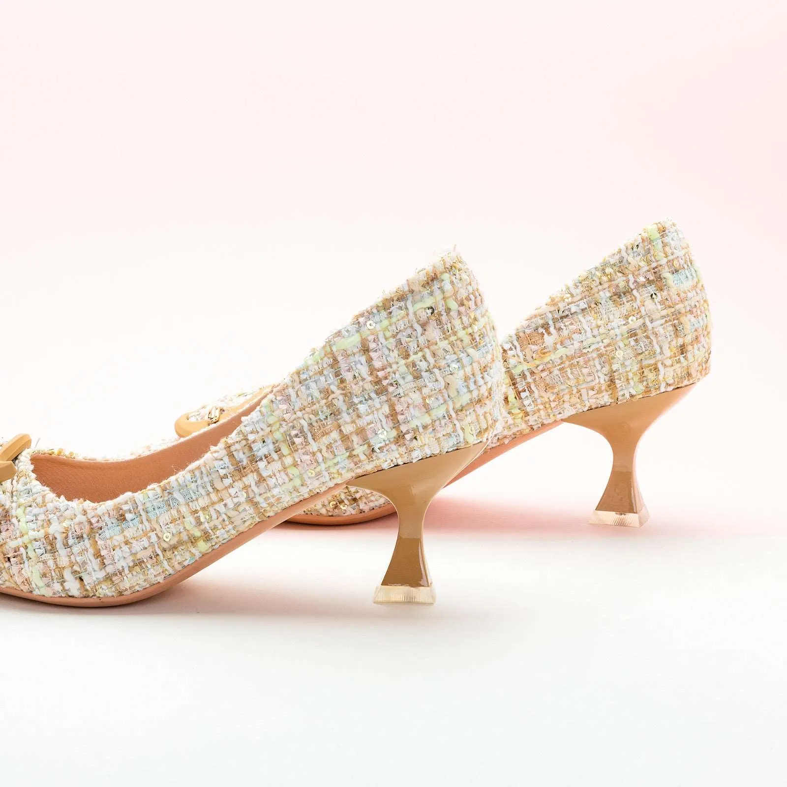 C Buckle Tweed Pumps (Olivia)