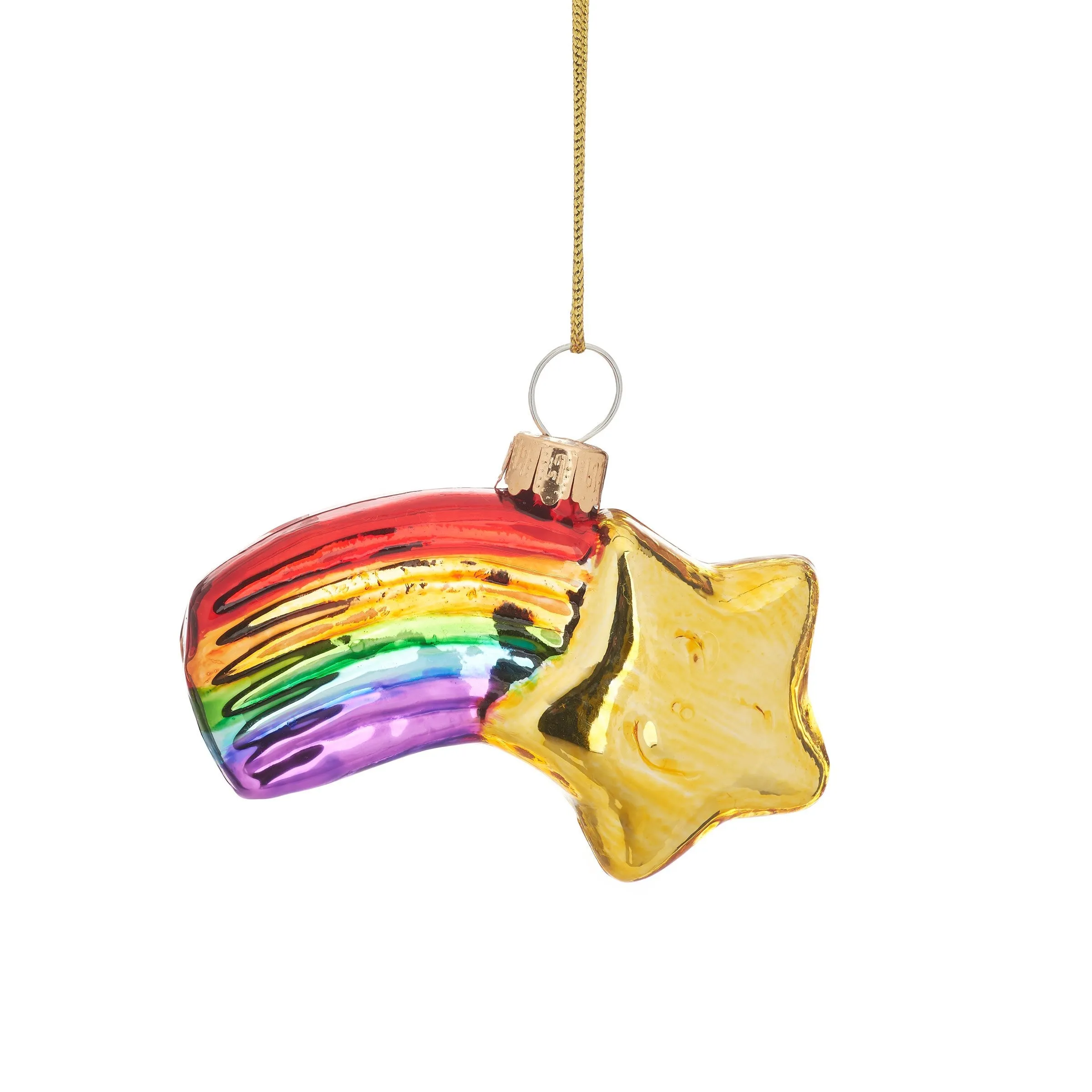 Christmas Glass Bauble Shooting Star
