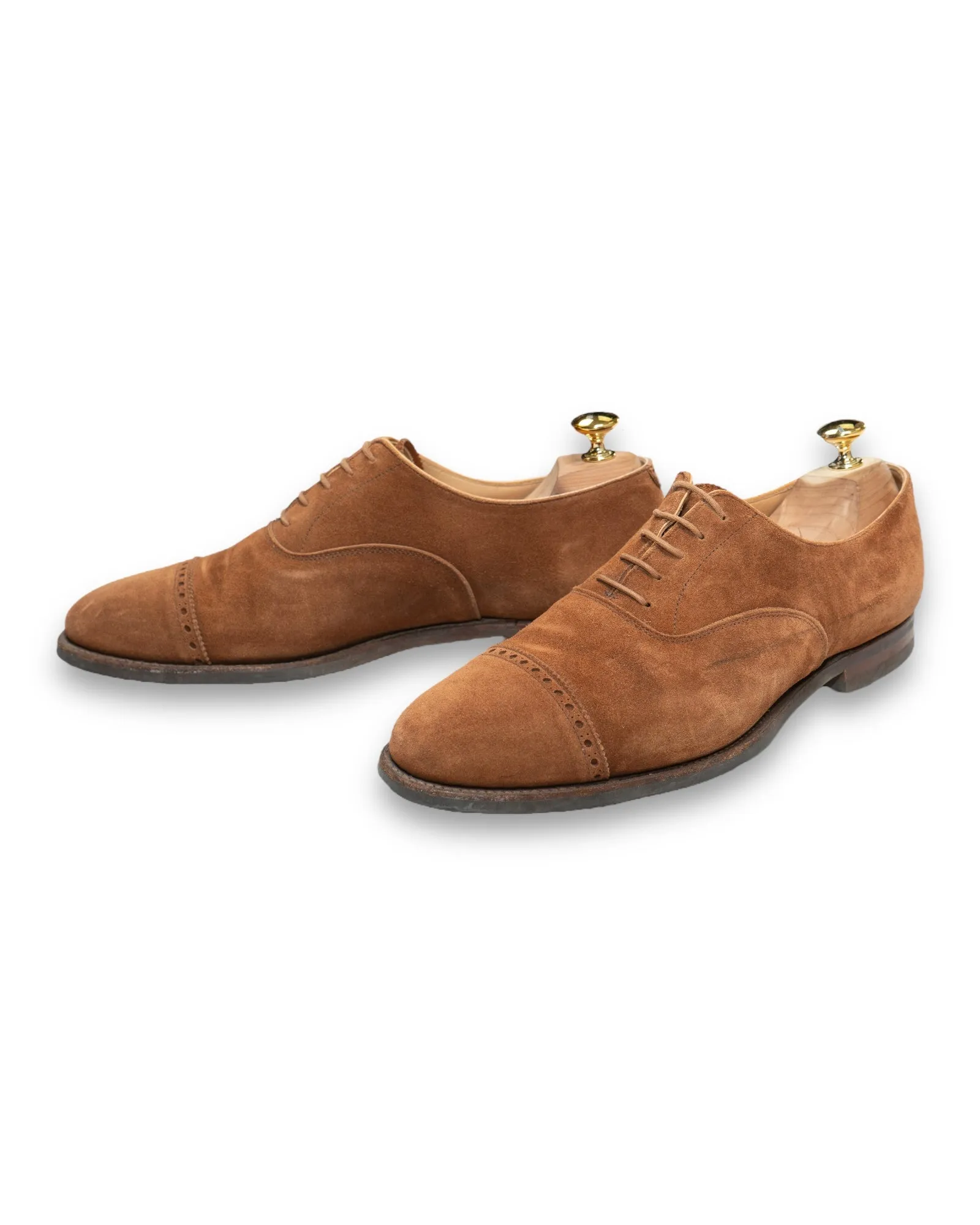 Crockett & Jones - Tan Suede Cap Toe Oxfords UK 7,5/EU 41,5