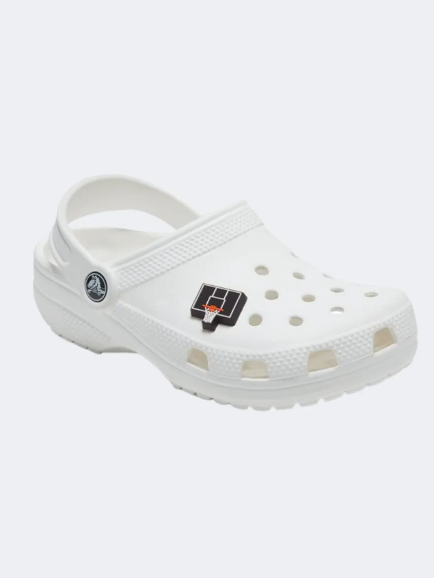 Crocs Basketball Backboard Unisex Lifestyle Pins Black/White/Orange