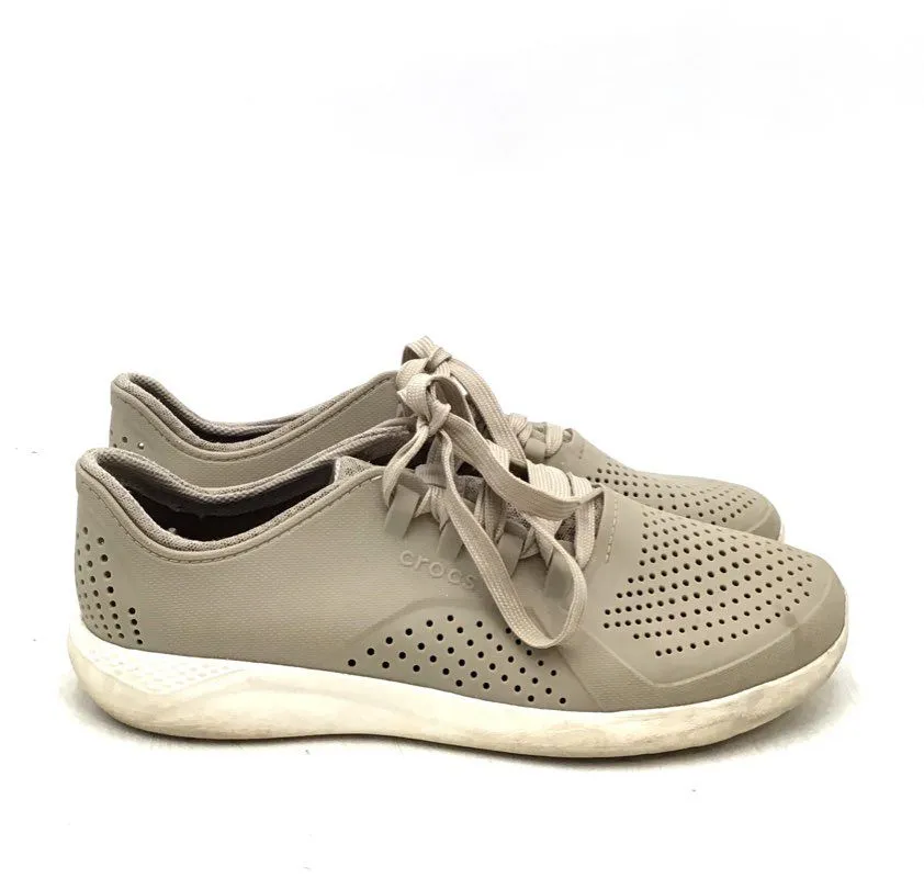 Crocs Men's Gray Lace Up Low Top Tennis Athletic Shoes - Size 10
