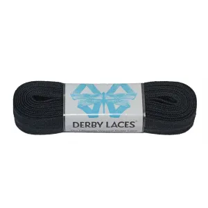 Derby Laces Waxed Skate Laces Solid Black