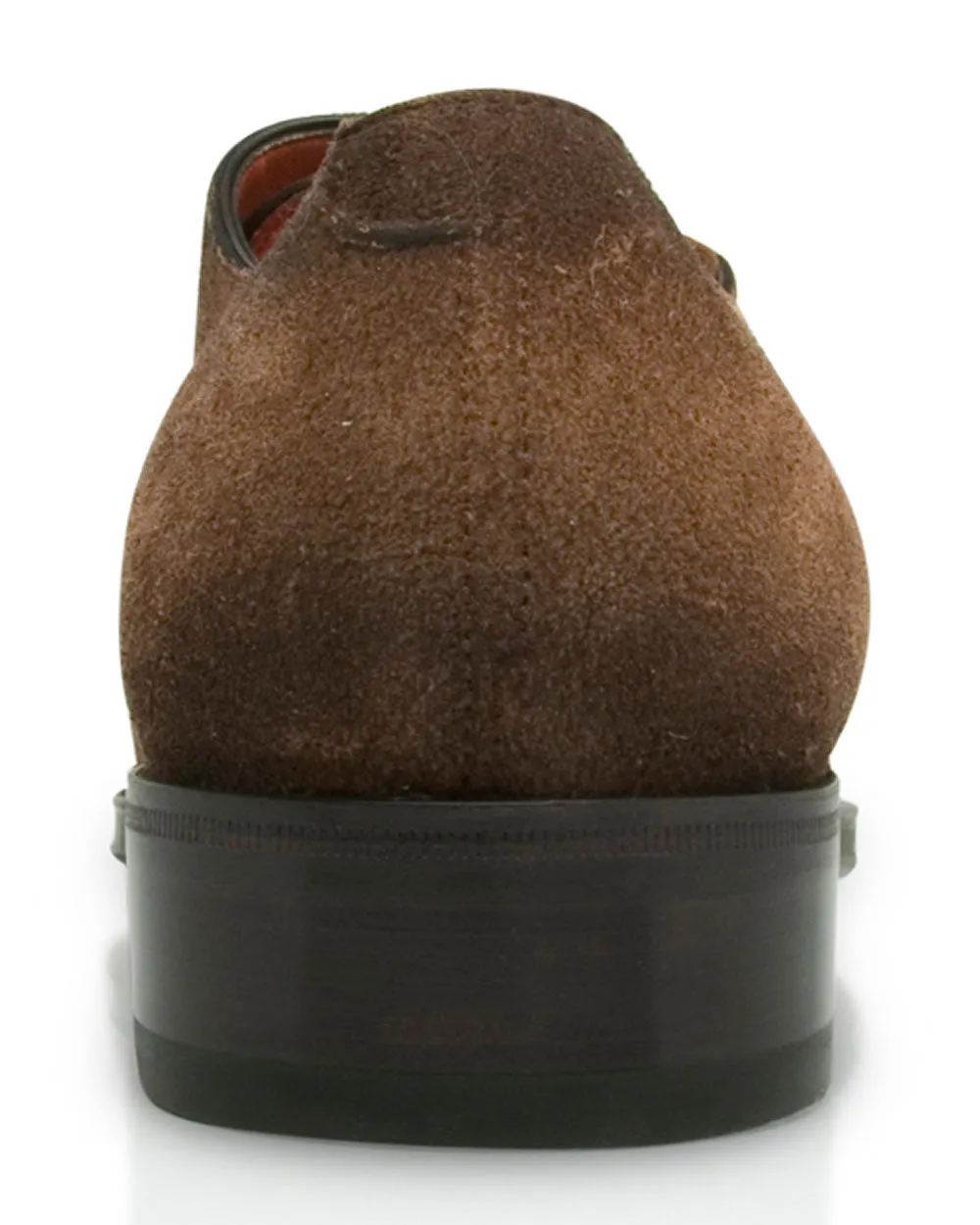 Divot Double Monk Strap Loafer in Dark Brown