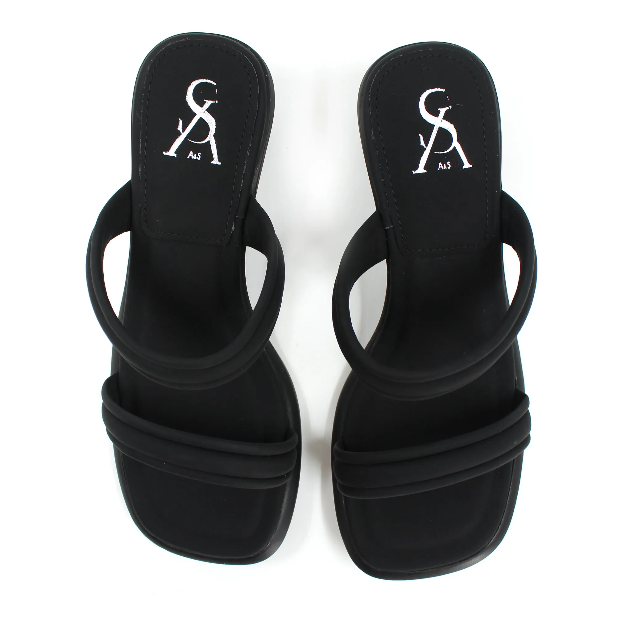 Dual Strap Kitten Heels