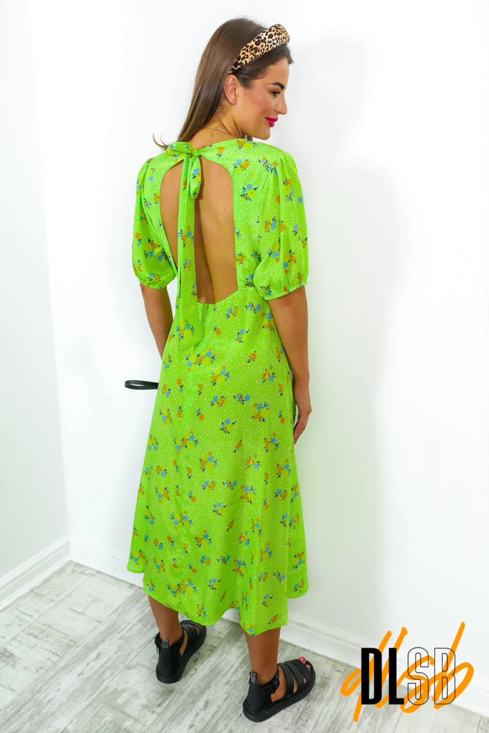 Easy Breezy - Green Floral Midi Dress