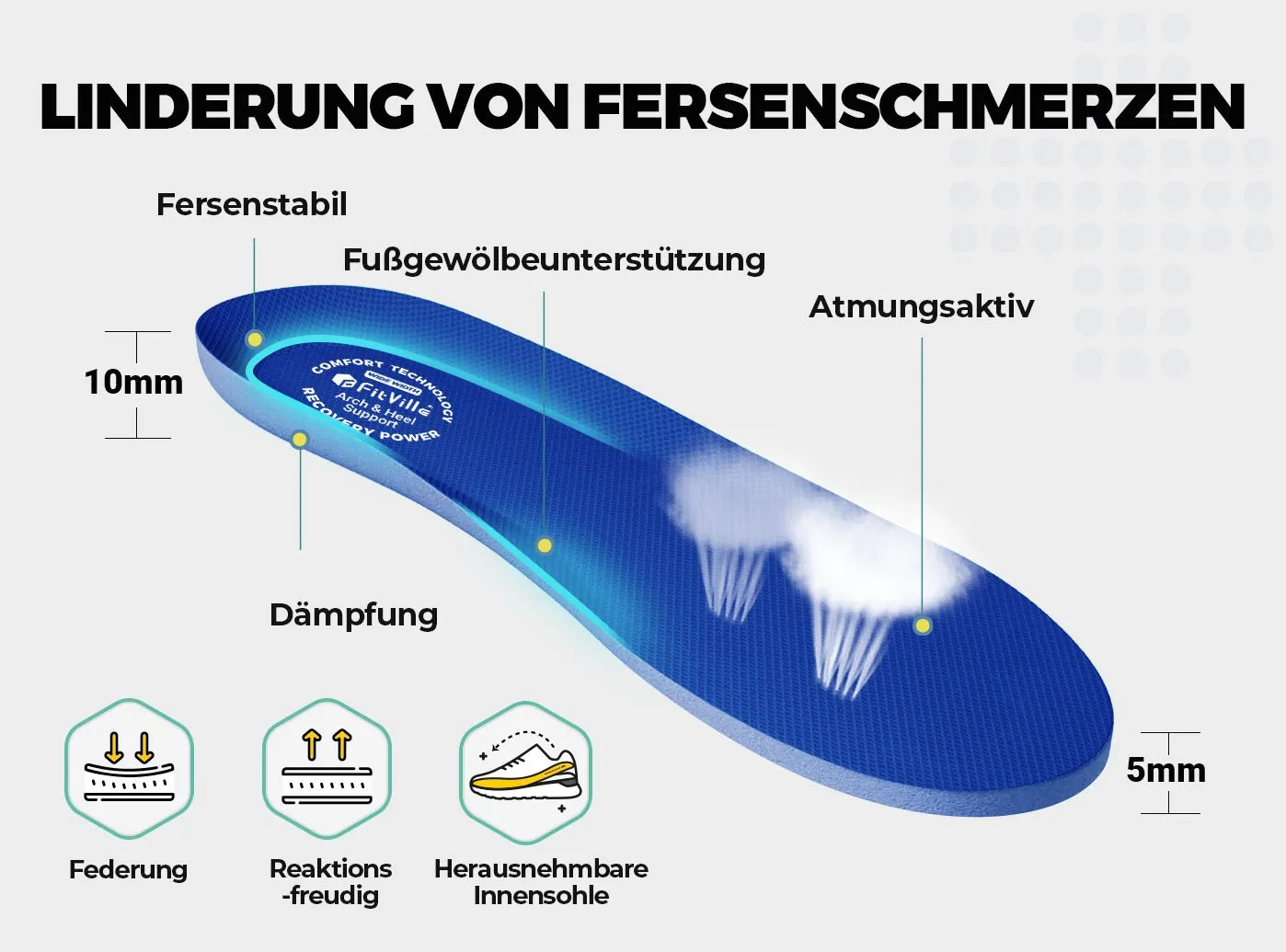 FitVille Damen Rebound Core Wanderschuhe V10