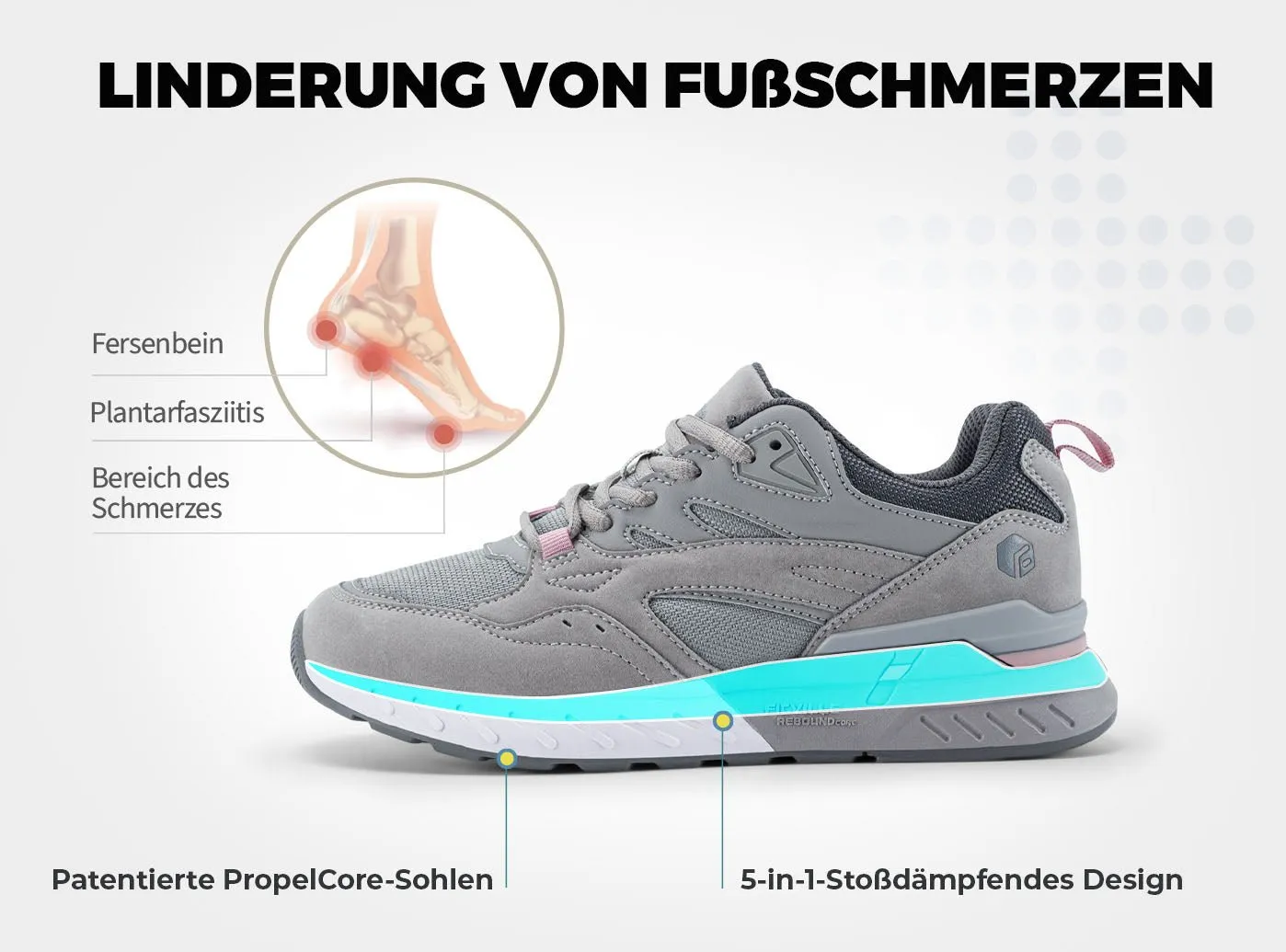 FitVille Damen Rebound Core Wanderschuhe V9