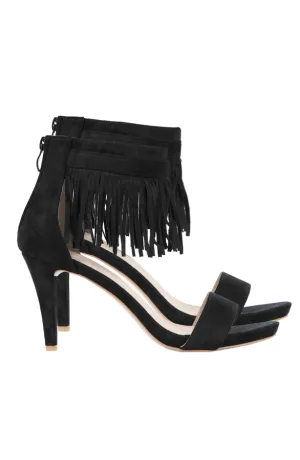 Fringe Heels Black