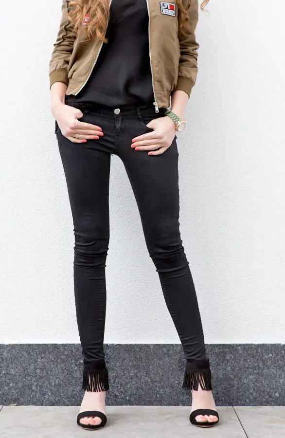 Fringe Heels Black