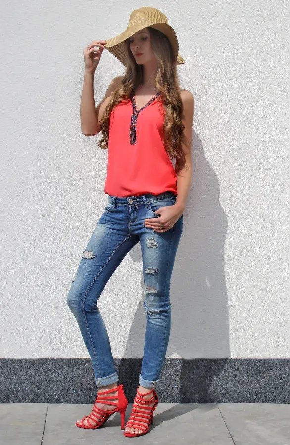 Gladiator Coral Heels