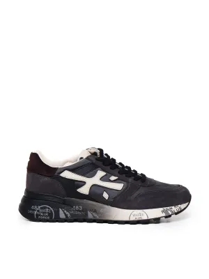 Grey Technical Fabric Athletic Sneakers